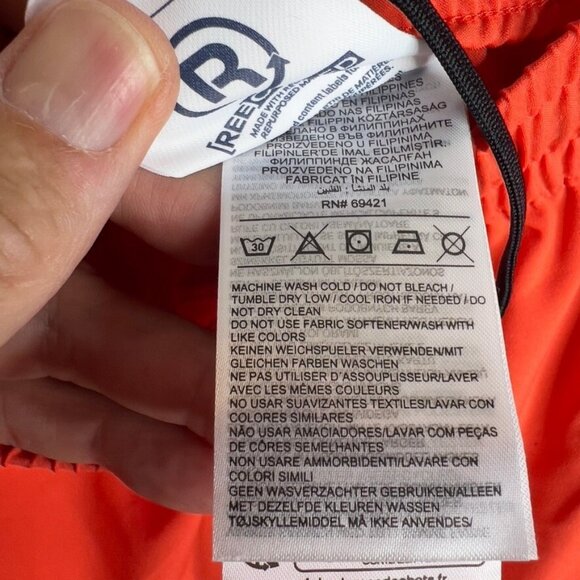 Reebok Men's Regular-Fit Moisture-Wicking 9" Woven Drawstring Shorts Orange 2XL - Picture 5 of 9